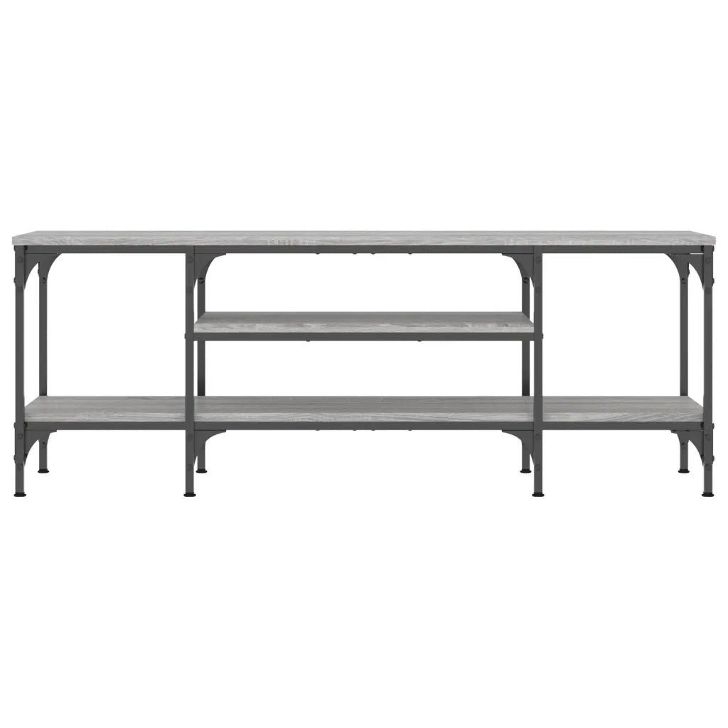 Mobile TV Grigio Sonoma 121x35x45 cm Legno Multistrato e Ferro