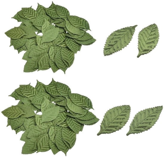 Pacchetto 100 Foglie Artificiali, Pelli Artificiali, Foglie Artificiali per Decorazione, Foglia Artificiale, Pelli Artigianali Artificiali, Petali di Rosa Artificiali