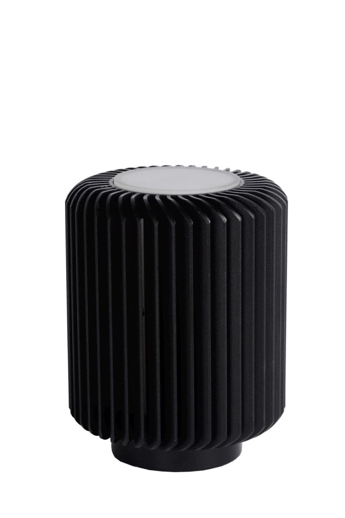 Lampada da tavolo Lucide Turbin LED 5W 3000K nera alluminio