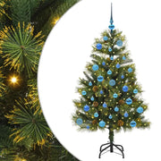 Albero di Natale | Decorazioni natalizie artificiale pieghevole con coni Verde 150 cm