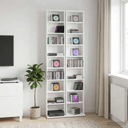 Mobile per CD 2 pz Bianco 33 x 23,5 x 175 cm 8012643