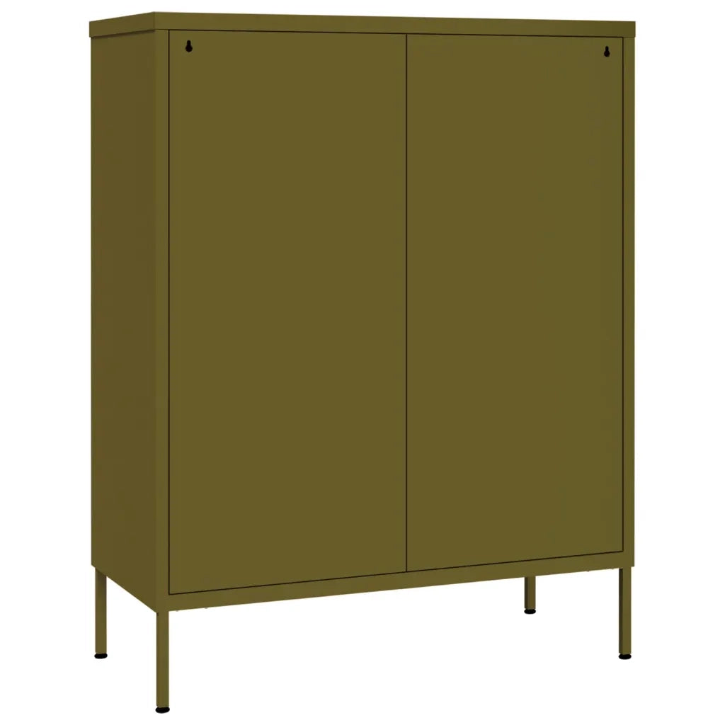 Cassettiera Verde Oliva 80x35x101,5 cm in Acciaio 336144