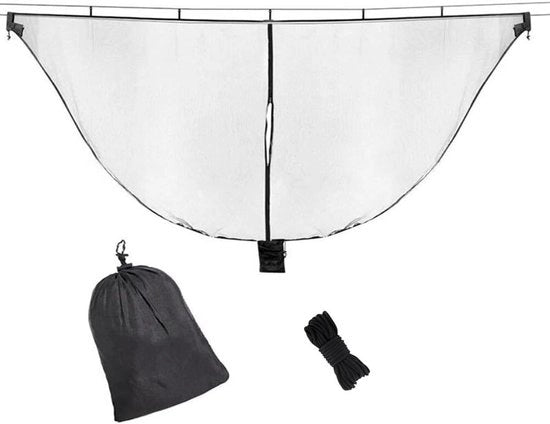 Hangmat con Reticolo per Camping e Viaggi - Protezione 360 Gradi - Leggera e Respirante - Con Tasca di Riposo - Esterno e Campeggio