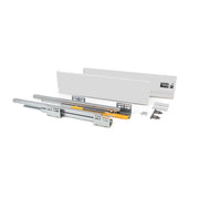 Emuca Cassetto esterno Concept 30 kg altezza 138 mm, 350, Verniciato bianco, Acciaio, 1 u.