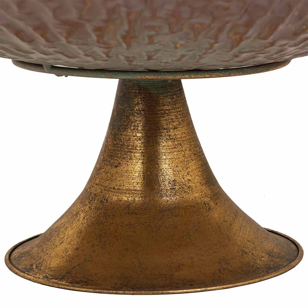 Tavolino da centro metallo dorato 47x47x19h