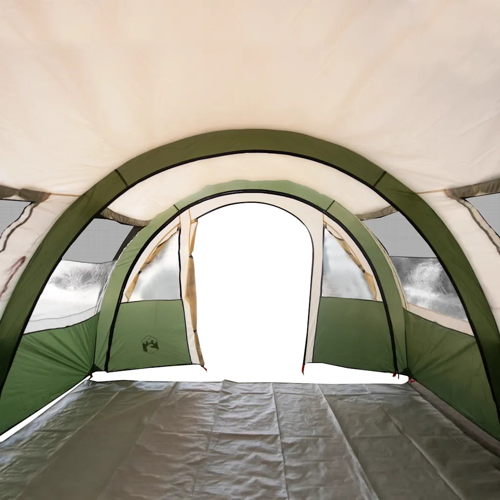 Tenda da Campeggio a Tunnel per 4 Persone Verde Impermeabile 94400
