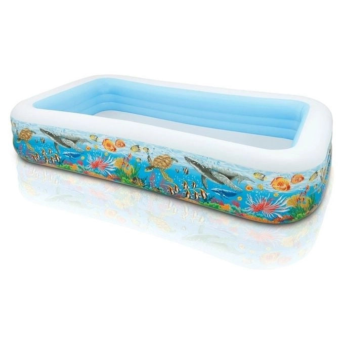 Intex Piscina Family Pesci Colore Bianco-Fantasia Marino 305x183x56 cm 58485