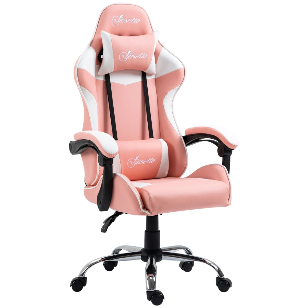 Sedia Gaming con Schienale Reclinabile ¨C zephmum ¨C Rosa 63x67x122-130 cm