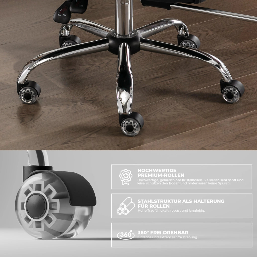 Sedia da ufficio ergonomica in tessuto tecnico nero