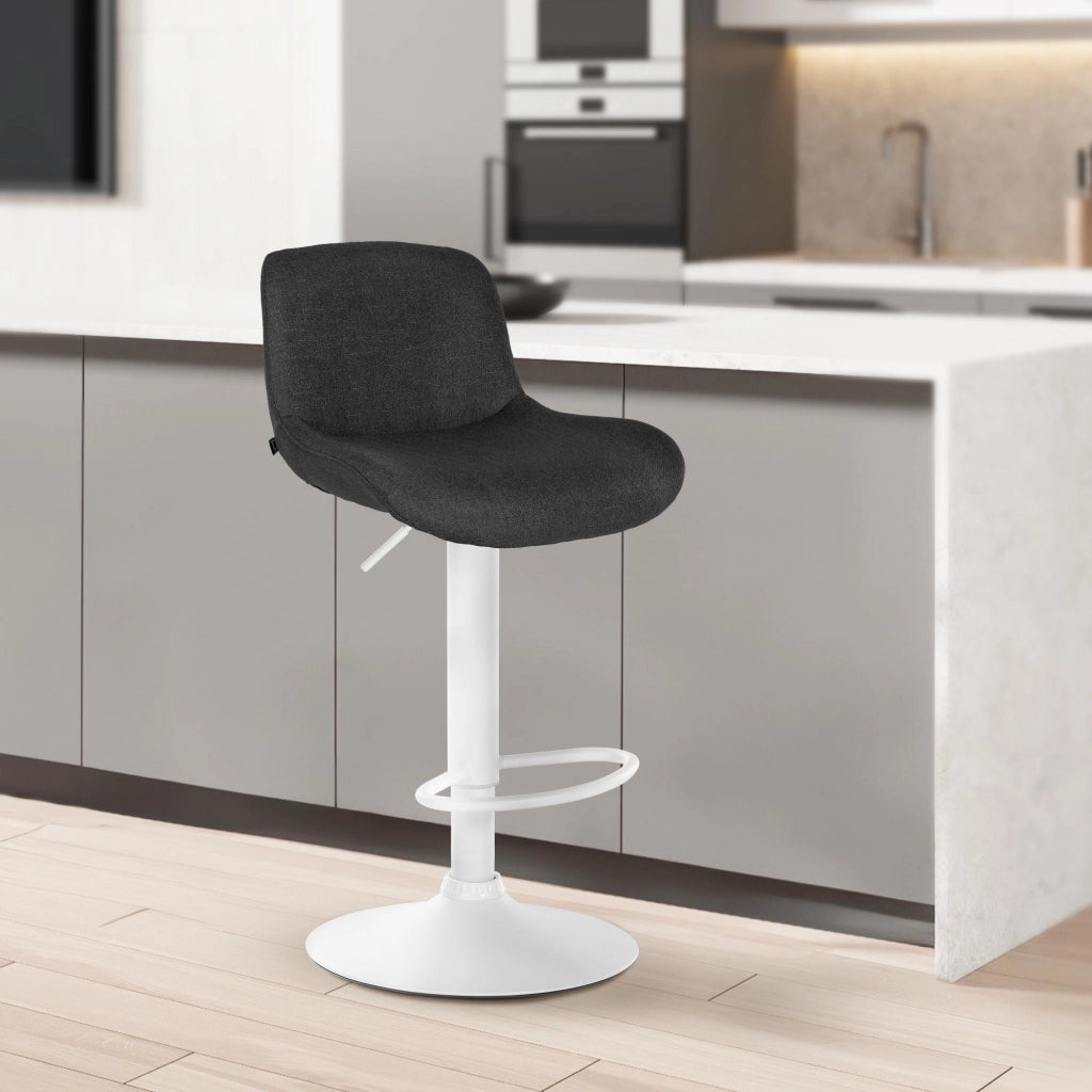 Set di 2 sgabelli da bar Solon velluto bianco 2