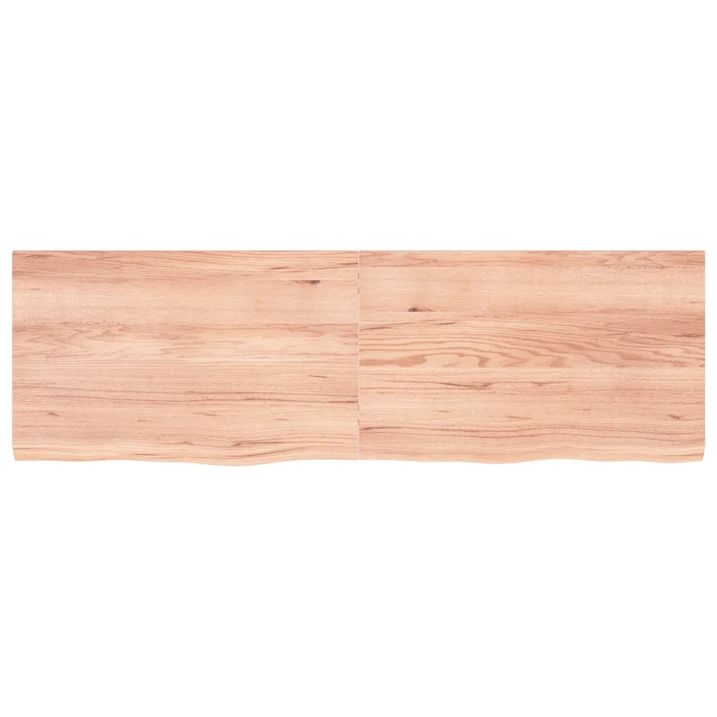 Ripiano Muro Marrone 160x50x(2-4) cm Massello Rovere Trattato 363712