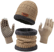 Set di Cappello, Sciarpa e Guanti 3-in-1 per Inverno, colore Cenere