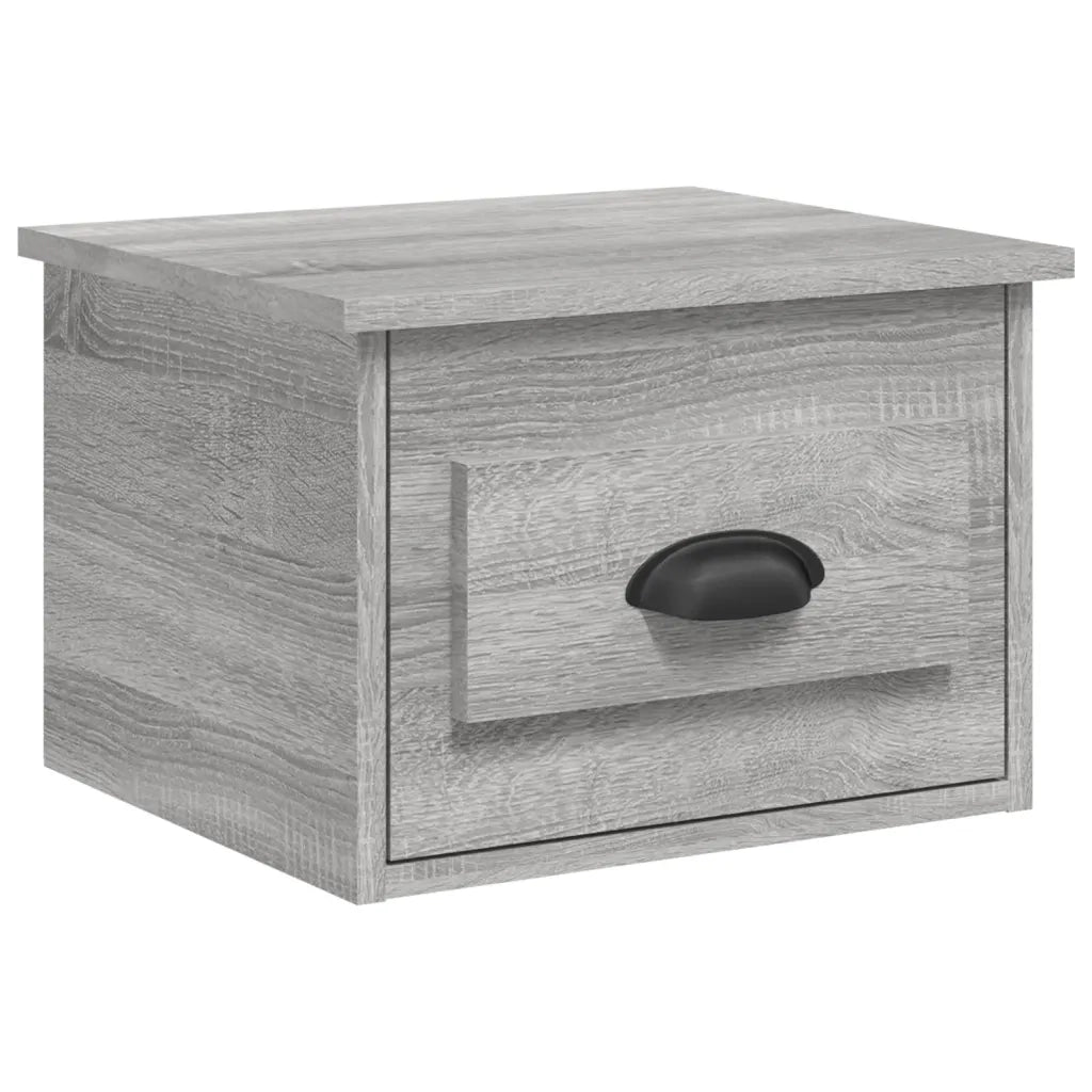 Comodino a Parete Grigio Sonoma 41,5x36x28 cm 816388