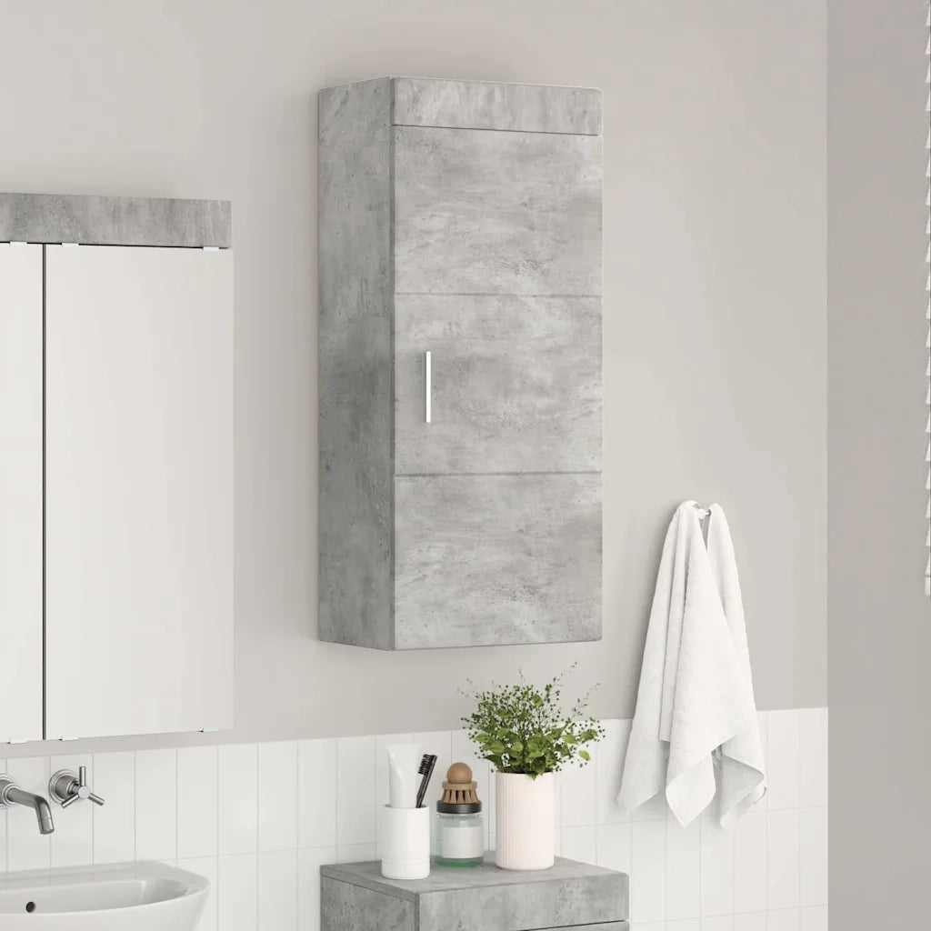 Armadio da bagno a muro TULUM Grigio cemento 37 x 24,5 x 86 cm