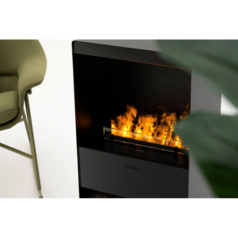Planika - Camino a Vapore Acqueo Steamy Effetto Fiamma Realistica con Tecnologia Optimyst, Controllo Remoto, Design Moderno