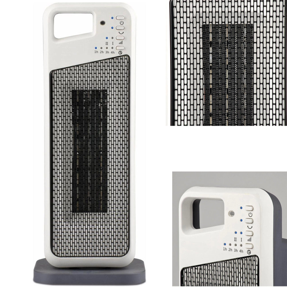 Trade Shop - Stufa Elettrica In Ceramica 2000w Oscillante Termostato Regolabile Verticale -