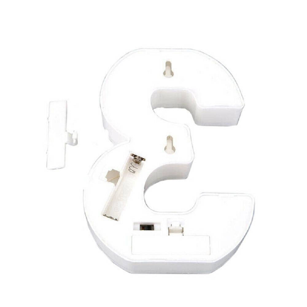 Trade Shop - Numero 3 Luminoso Bianco A Led Decoro Per Eventi Feste Luce Calda 3000k 16x3cm -