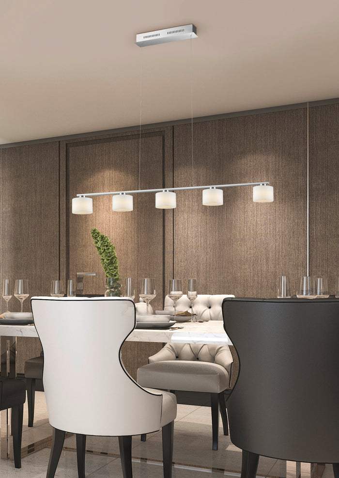 Lampada a Sospensione da Interno a LED in Metallo Nickel Opaco