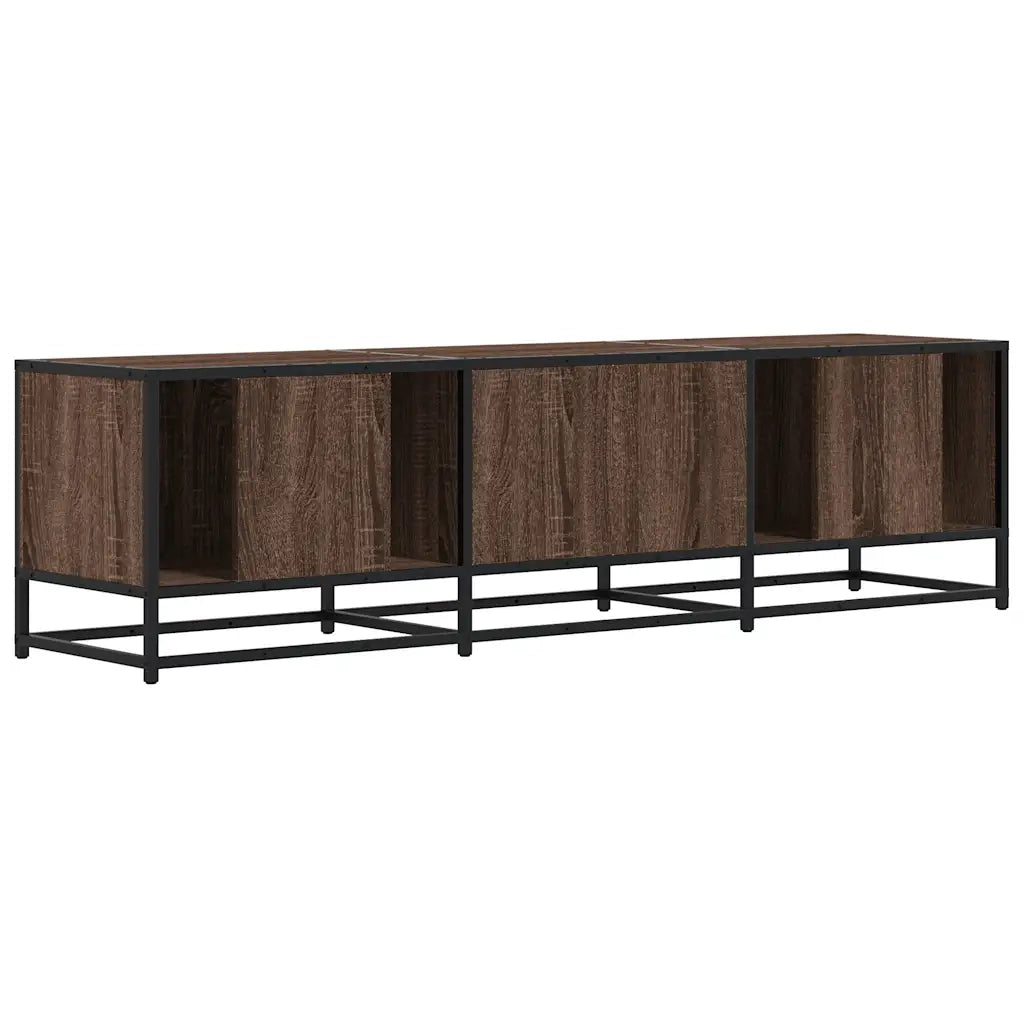 Mobile TV-Credenza per TV-Console TV Rovere Marrone 150x35x41 cm in Truciolato e Metallo