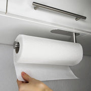 Sostegno per rotoli di cucina senza perforazione - Argento - Sotto il mobile o alla parete