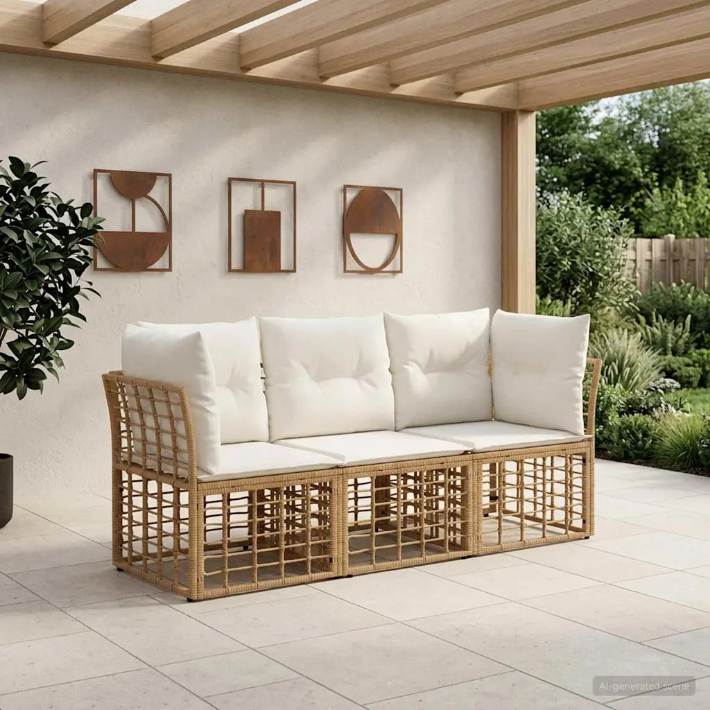 Set di divani da esterno Naturale Poliestere