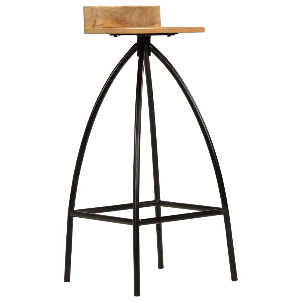 Sgabelli da Bar 2 pz in Legno Massello di Mango cod mxl 77617