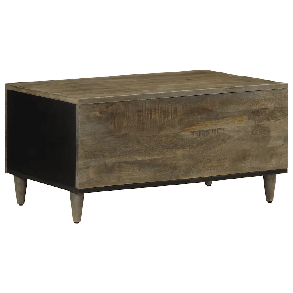 Tavolino da Salotto Grigio Chiaro 80x50x40 cm Legno di Mango 4017797