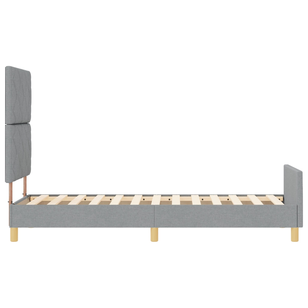 Struttura del letto Grigio chiaro 80x200 cm Tessuto