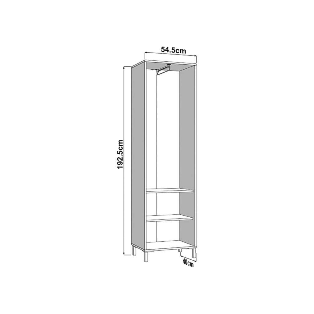 Apia, Mobile da Ingresso Specchio Incluso, 193x55x40h cm Marrone Rovere Nodi