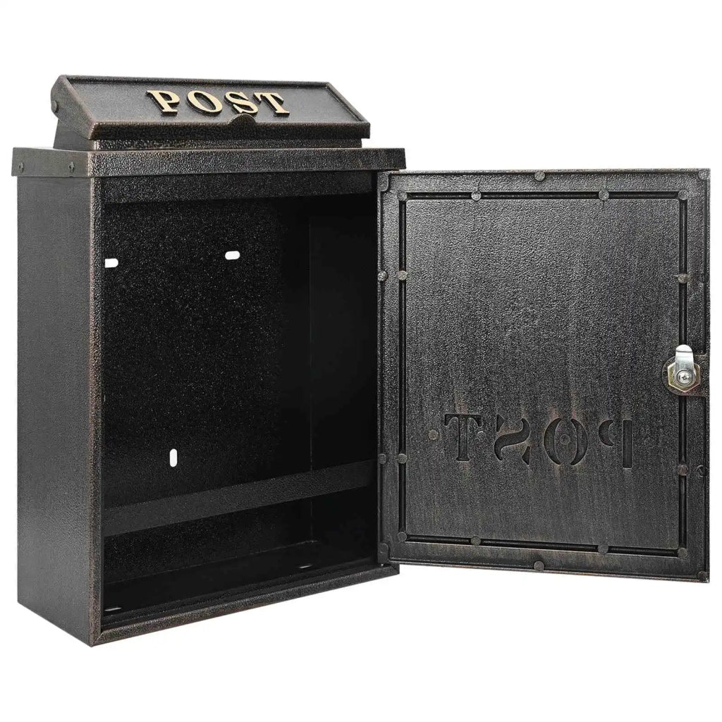 Cassetta Postale da Muro con porta Bronzo 29 x 13 x 41 cm 42023499