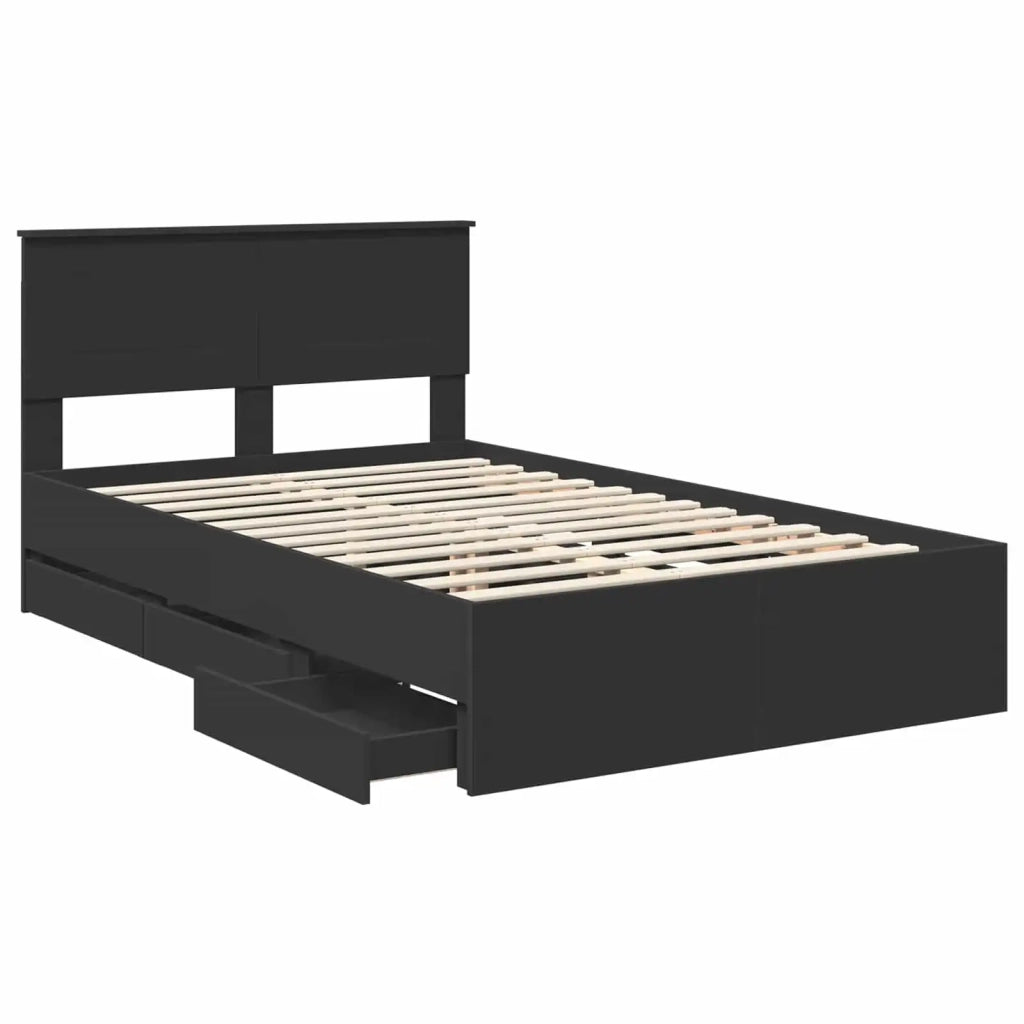 Struttura del letto Nero 120 x 190 cm Legno Ingegnerizzato