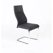 Sedia OLIVIER design in metallo e tessuto colore nero - Set di 4