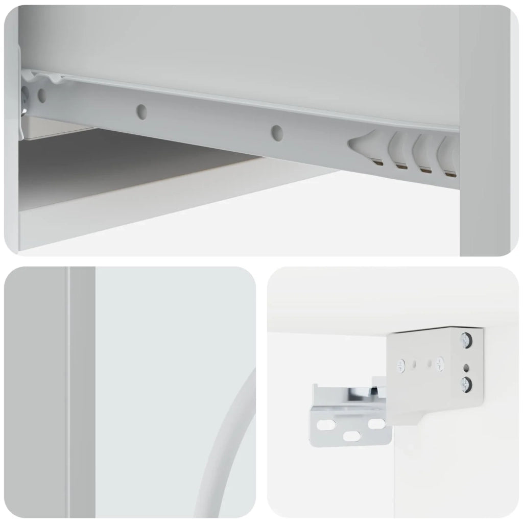 Tavolino da Parete Laterale Bianco 87,5 x 34,5 x 17 cm 898155