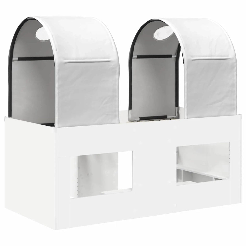 Letto con Tunnel 4 pcs Bianco Legno ingegnerizzato