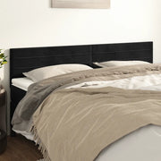 Testiera 2 pz-Set di 2 Testata-Testiera Decorativa Nera 90x5x78/88 cm in Velluto 405436