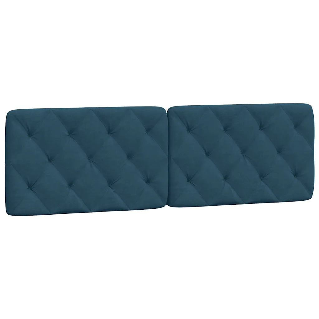 Giroletto con LED senza Materasso-Struttura Letto Blu 160x200 cm in Velluto