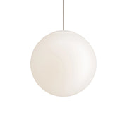 Sferis Lampada a sospensione Sfera in vetro opale satinato, montatura in policarbonato, diametro 25 cm, altezza totale 315 cm, design minimalista