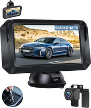 Ricarica Posteriore 1080P AHD con Monitor da 5 Pollici - Angolo Visivo 140 Gradi Ricarica Posteriore Idrorepellente per SUV Motorhome Trailer Caravan