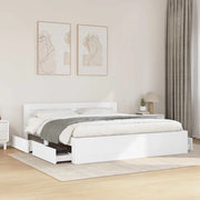 Struttura del letto 2 pcs Bianco 193 x 203 cm Legno multistrato 3402859