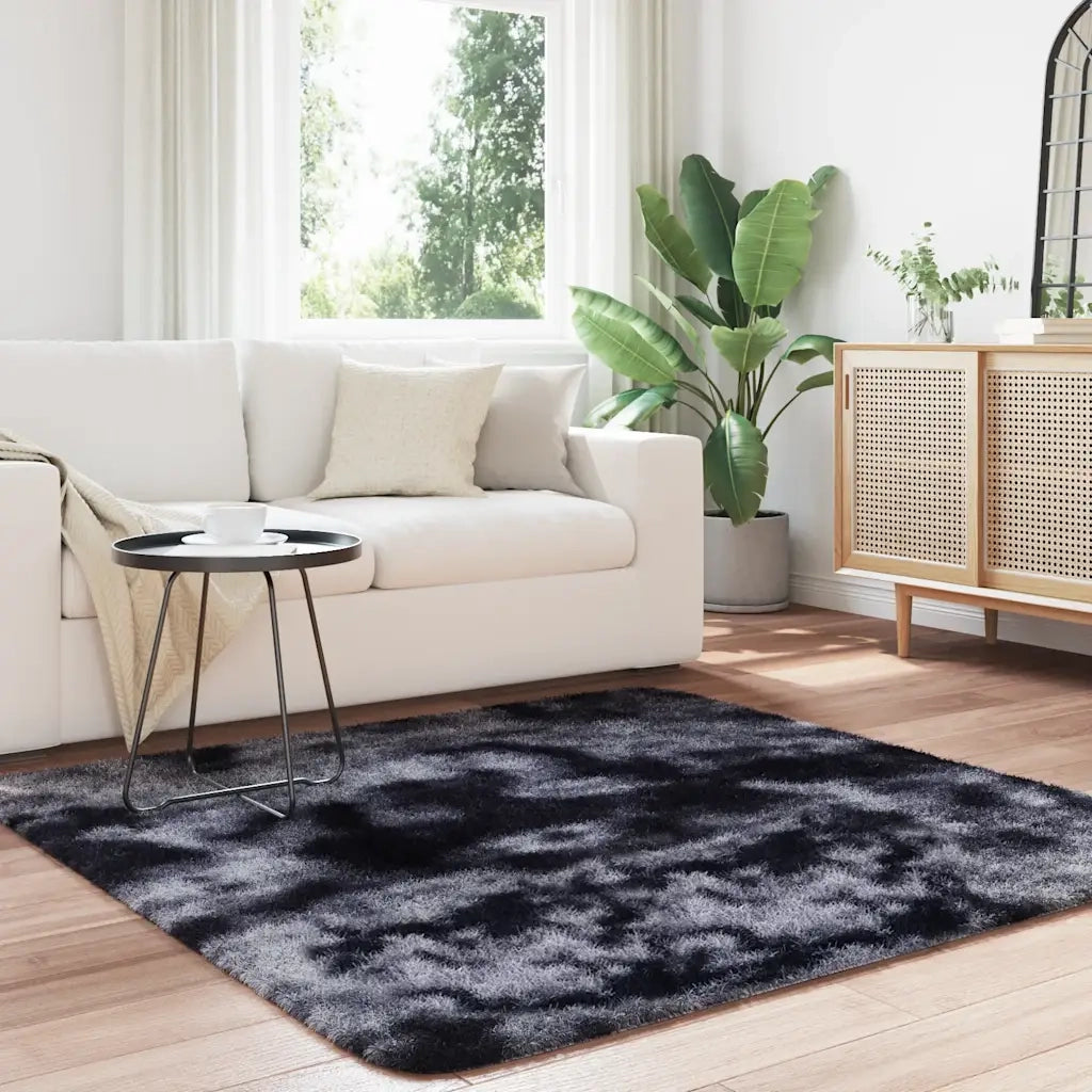 Tappeto del soggiorno | Tappeto Shaggy a Pelo Lungo NAVARRA Grigio Scuro 160x160 cm