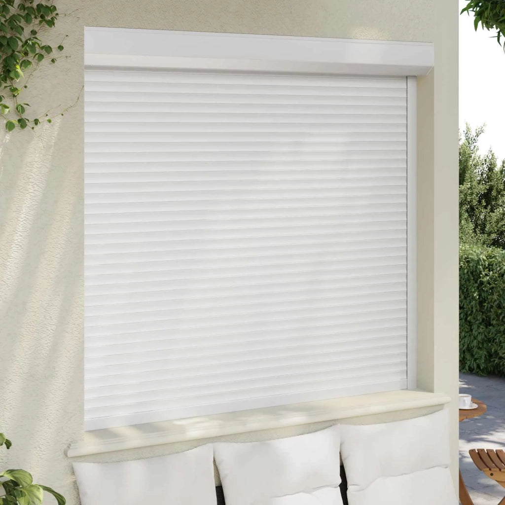 Persiana a rullo Bianco 160 x 150 cm Alluminio e poliuretano