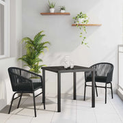 Set da Pranzo per Giardino 3 pcs Nero 3379345