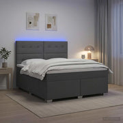 Letto box spring con materasso Grigio Scuro 180 x 200 cm 3454930
