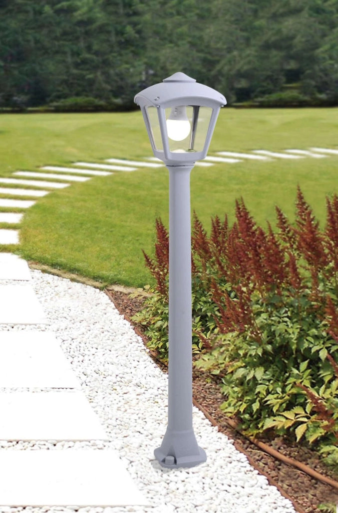 LERICI PALO 100CM 1 LUCE GRIGIO IP55 ATTACCO E27