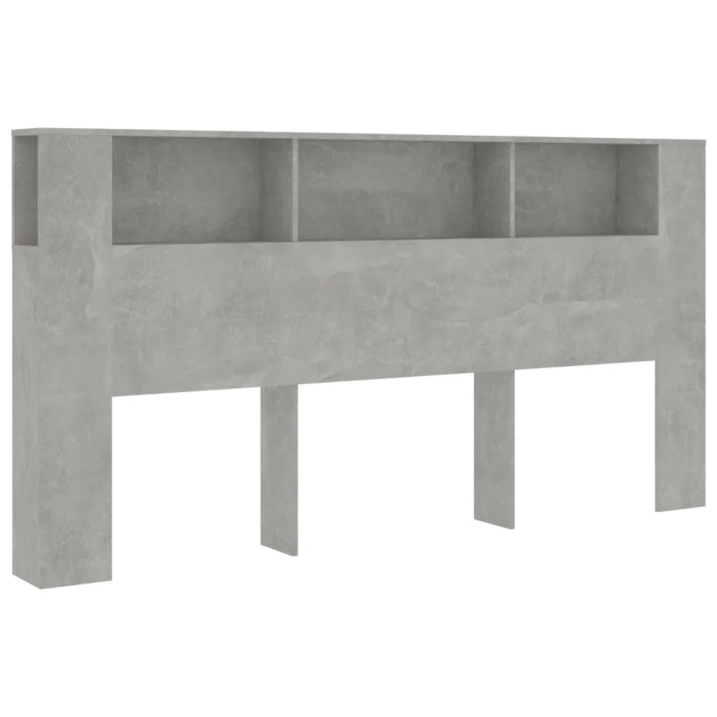 Testiera con Scomparti Grigio Cemento 200x18,5x104,5cm 811956