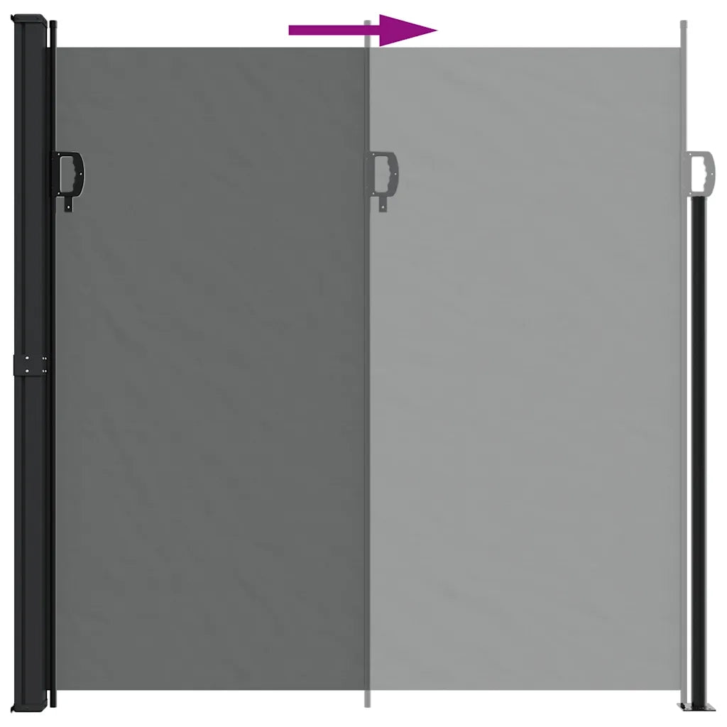 Tenda da Sole Laterale Retrattile-Tenda parasole per balcone per giardino Antracite 200x600 cm 127712