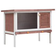 Conigliera da esterno 1 piano 90 x 45 x 65 cm legno marrone 02_0000584