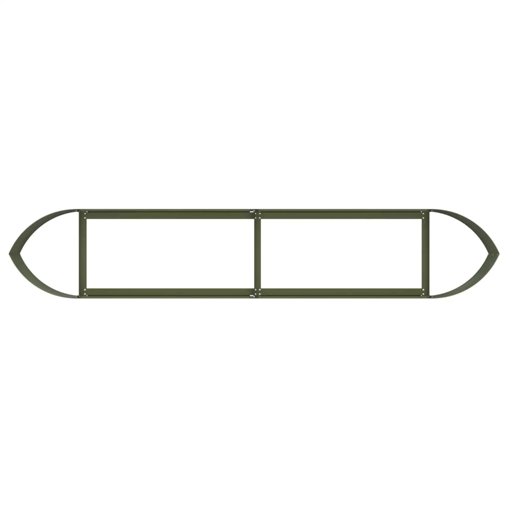 Letto rialzato da giardino Verde Oliva 220 x 40 x 40 cm Acciaio 8011722