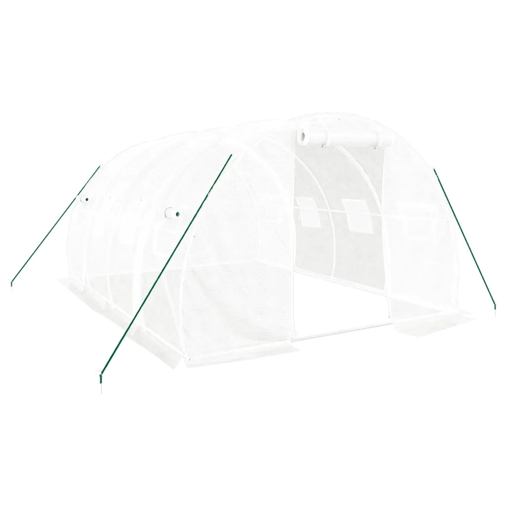 Serra con struttura in acciaio bianca 12 m2 4x3x2 m CFW5376328