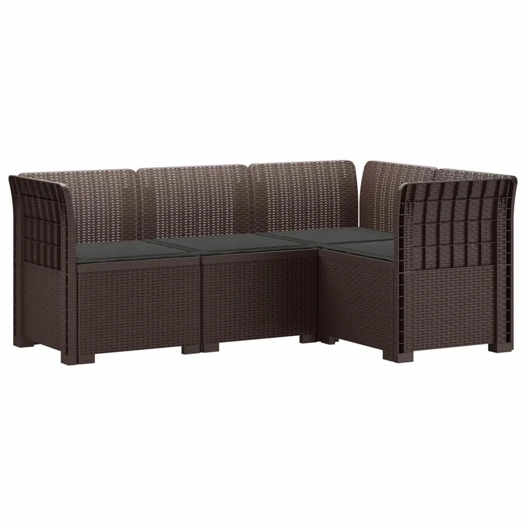 Divano da Giardino 4 Posti con Cuscini Aspetto Rattan PP 3443967